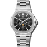 Christophe Duchamp L'envie Moonphase - Black Dial & 316L Stainless Steel Strap