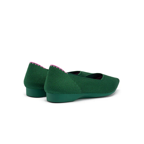 Charlotte Casual Pointed Toe Commuter Flats - Green