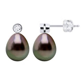 Earrings Prestige -Diamonds 0,02 Cts ( 2 X 0,01 Cts - Longueur 42 cm