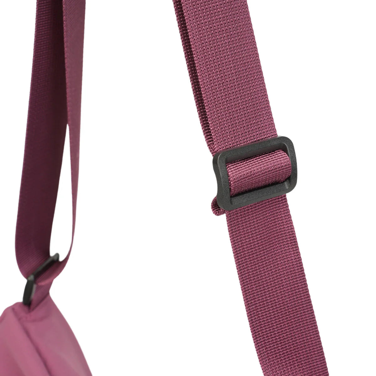 BAMEI Lightweight Recycled Nylon Flap Crossbody Bag - Mulberry