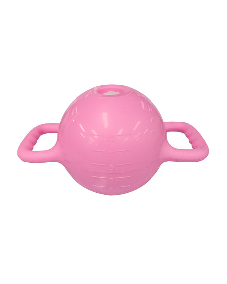 Yoga Fitness Kettlebell Water Filled Adjustable 1-6kg Double Handle Heavy Duty Exercise Kettle Bell - Pink