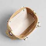 Handwoven Raffia Tote Bag - Ivory