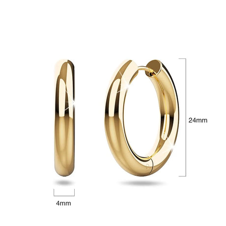 Bullion Gold Mellow Hoop Gold Layered Earrings