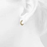 Bullion Gold Gleaming Gold Accent Hoop Earrings