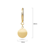 Bullion Gold Flat Round Gold Layered Dangle Earrings