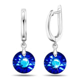 Krystal Couture Bright Blue Drop Earrings Embellished with Crystals from SWAROVSKI