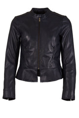 Womens Leather Jacket in Black