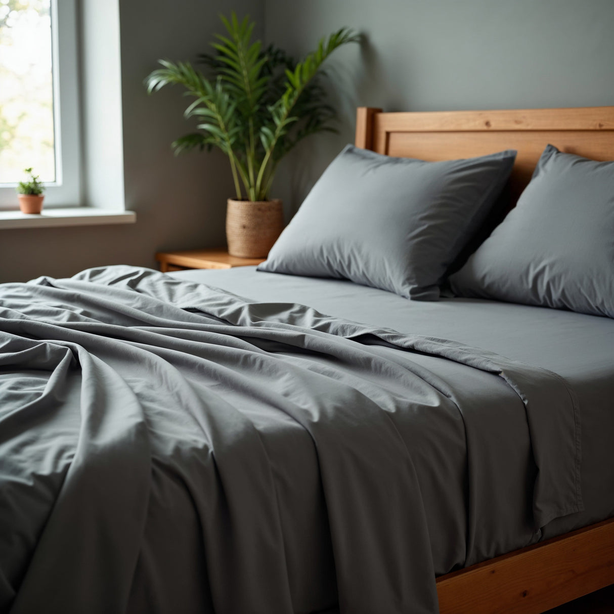 Royal Comfort Bamboo Cooling 2000TC Sheet Set- Mid Grey