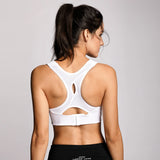 High Impact Lightly Padded Wireless Active Bra - White
