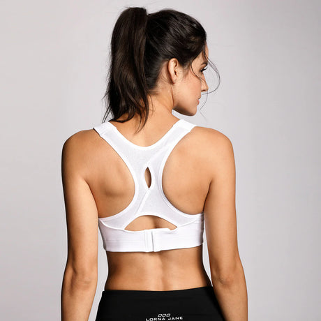 High Impact Lightly Padded Wireless Active Bra - White