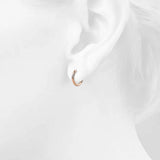 Bullion Gold Royal Hoop Rose Gold Layered Earrings 14mm