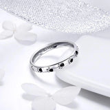 Solid 925 Sterling Silver Animal Pet Paw Print Band Ring