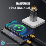 Transformers Type-C to Type-C USB / Apple 2 in 1 Charge Data Cable 65W 1.2m TF-A09 - Blue Red