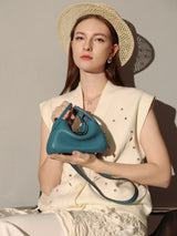 Solano Top-Grain TC Leather Shoulder Bag - Teal