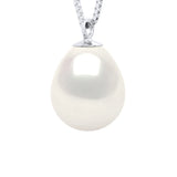Necklace Drop Freshwater Pearl White White Gold