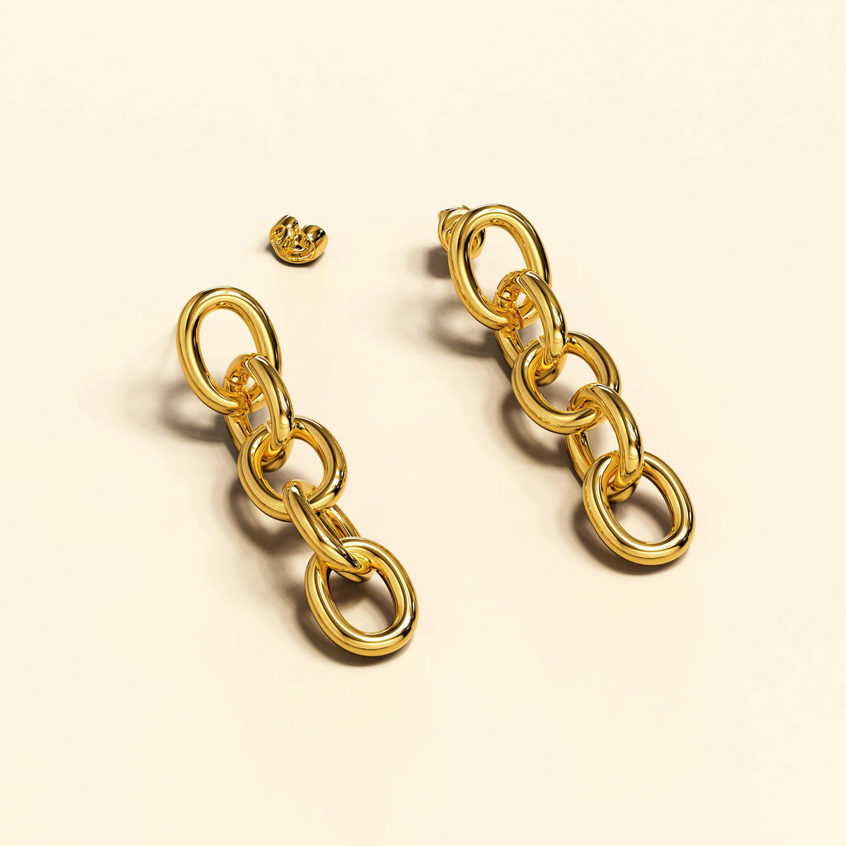Bullion Gold Lewis Dangle Gold Layered Earrings