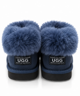 Australian Leather Ugg Classic Fur Cuff - Navy - AU13-14
