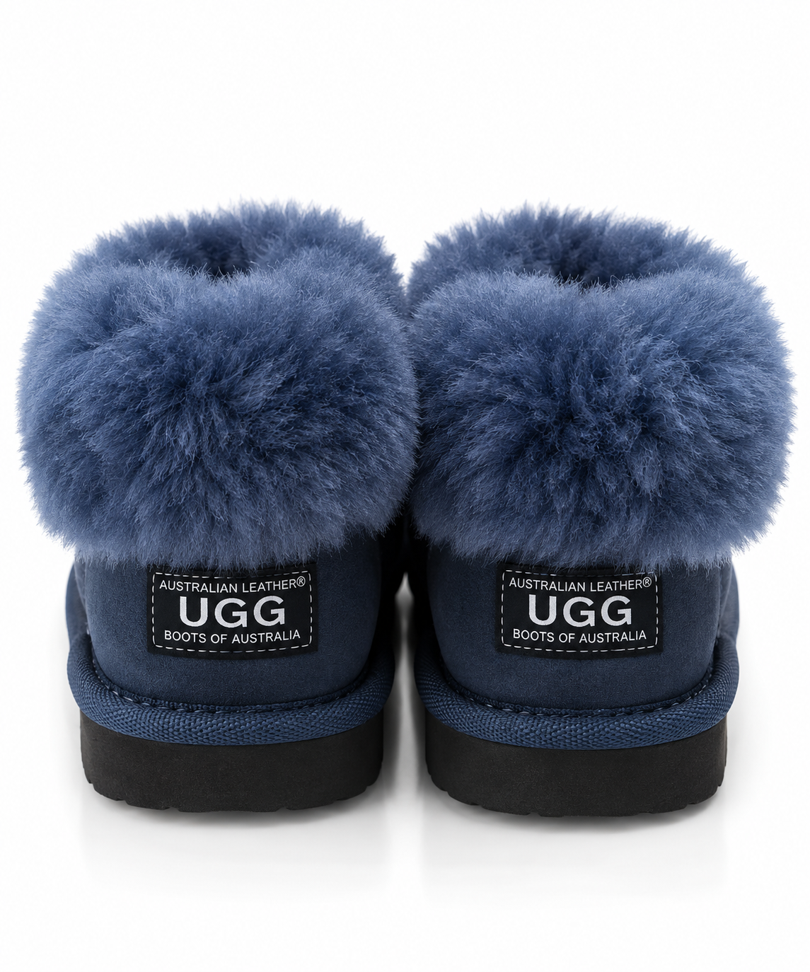 Australian Leather Ugg Classic Fur Cuff - Navy - AU5-6
