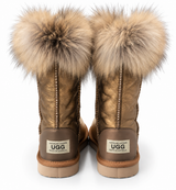 Australian Leather Ugg Fur Long Uggs - Bronze - AU4