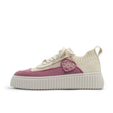 Chunky Platform Knit Sneakers - Pink