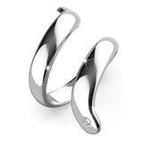 Bullion Gold Orphic Double Wrapped Band Ring in White Gold