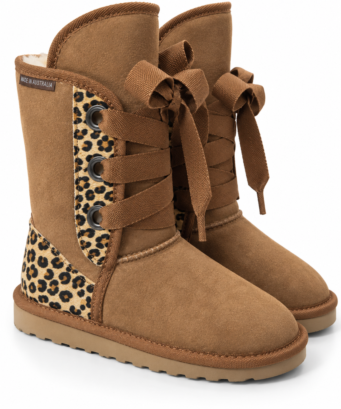 Australian Leather Ugg Roxy Nomad Long - Chestnut Leopard - AU6