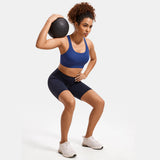 Power On Racerback High Impact Adjustable Padded Wireless Bra - Navy