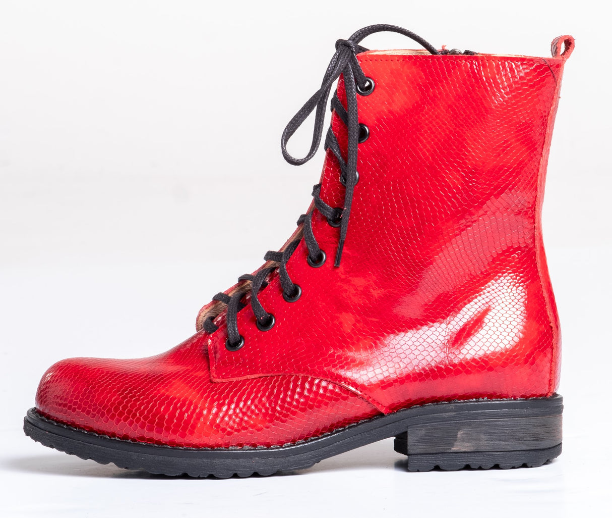 Bosccolo Womens Boots - Red Snake