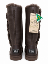 Australian Leather Ugg Napa 3Button Leather - Chocolate - AU4