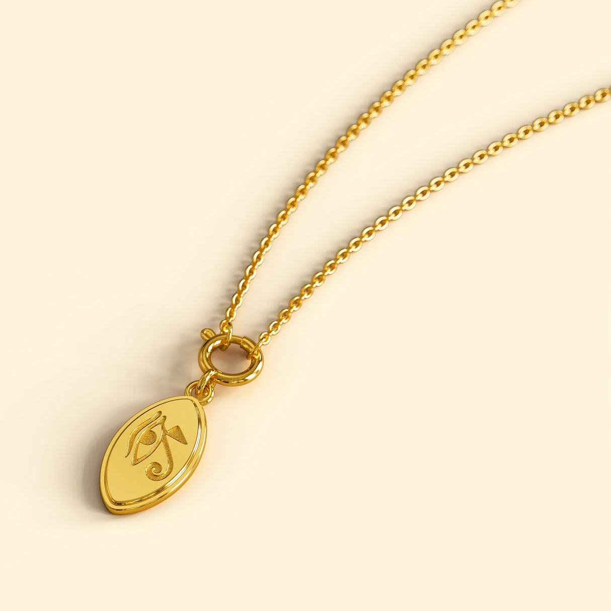 Bullion Gold Eye of Horus Gold Charm Necklace