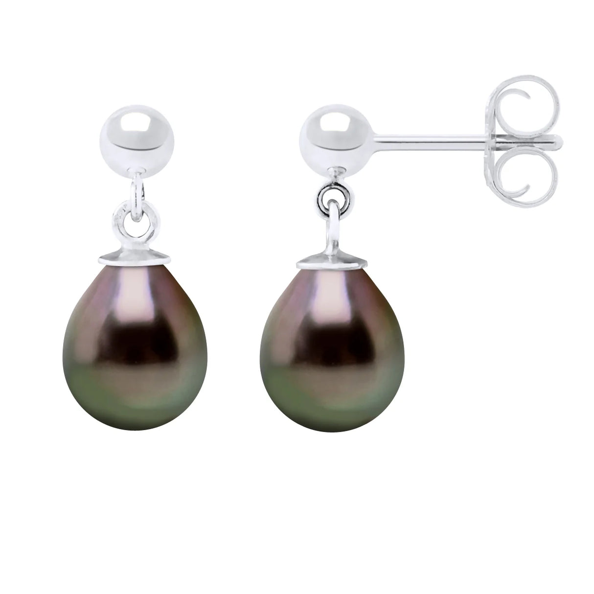 Drop Drop Earrings Tahitian Pearl White Gold 8-9mm