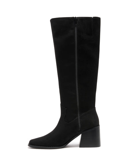 Therapy Quinn Black Microsuede