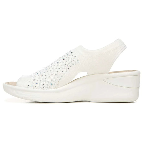Bzees Star Bright Sandal - White Knit