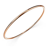 Bullion Gold Solid Golf Bangle 2mm Rose Gold Layered
