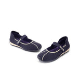 Sport Ballet Mary Jane Flats - Navy