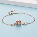Bullion Gold Minimalist BVLOVED Crystal Charm Bracelet