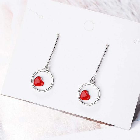 Trapped Love in The Circles Threader Earrings