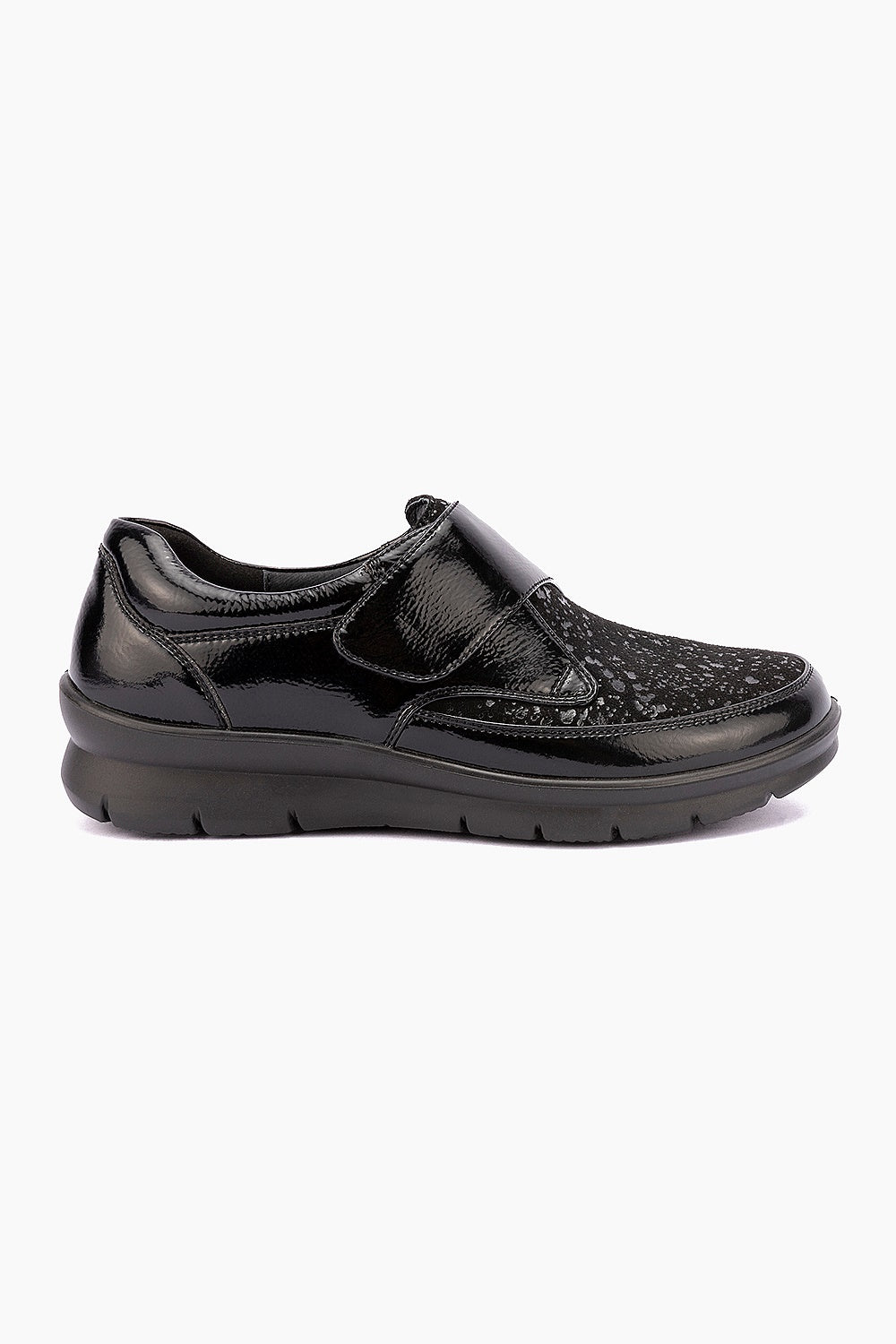 G Comfort Women's P 8223 Black Patent Stretch