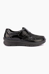 G Comfort Women's P 8223 Black Patent Stretch