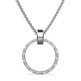 Krystal Couture Orbit of Charm Necklace Embellished with SWAROVSKI Crystal in White Gold