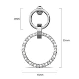 Krystal Couture Orbit of Elegance Earrings Embellished with SWAROVSKI Crystal in White Gold