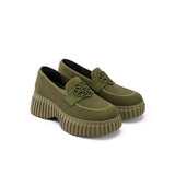 Gentleman Chunky Platform Loafers - Avocado