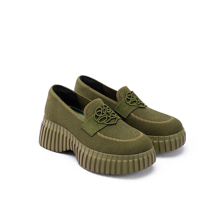 Gentleman Chunky Platform Loafers - Avocado