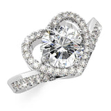 Solid 925 Sterling Silver Simulated Diamond Ring