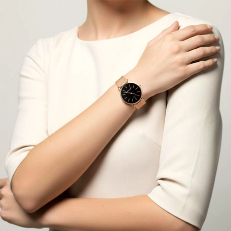 Bullion Gold Bullion Gold Timeless Dream Watch - Rose Gold and Black