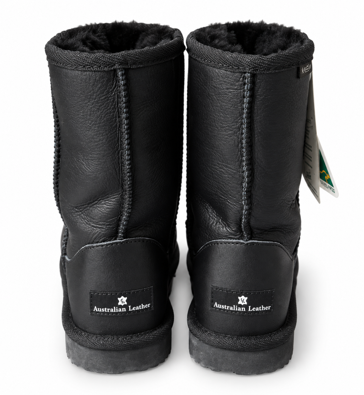 Australian Leather Ugg Classic Leather Short - Black - AU7