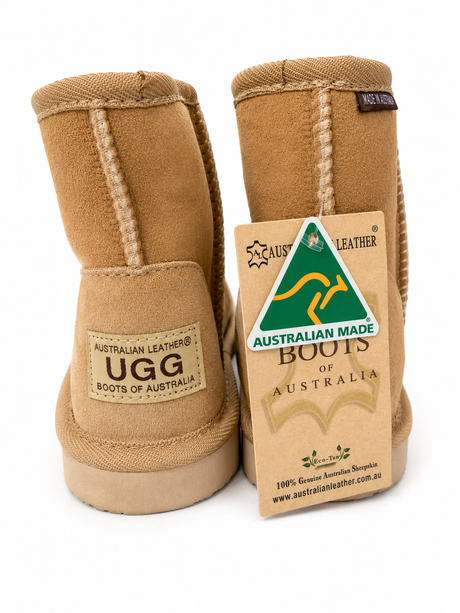 Australian Leather Ugg Kids Classic Mini - Natural - AU12