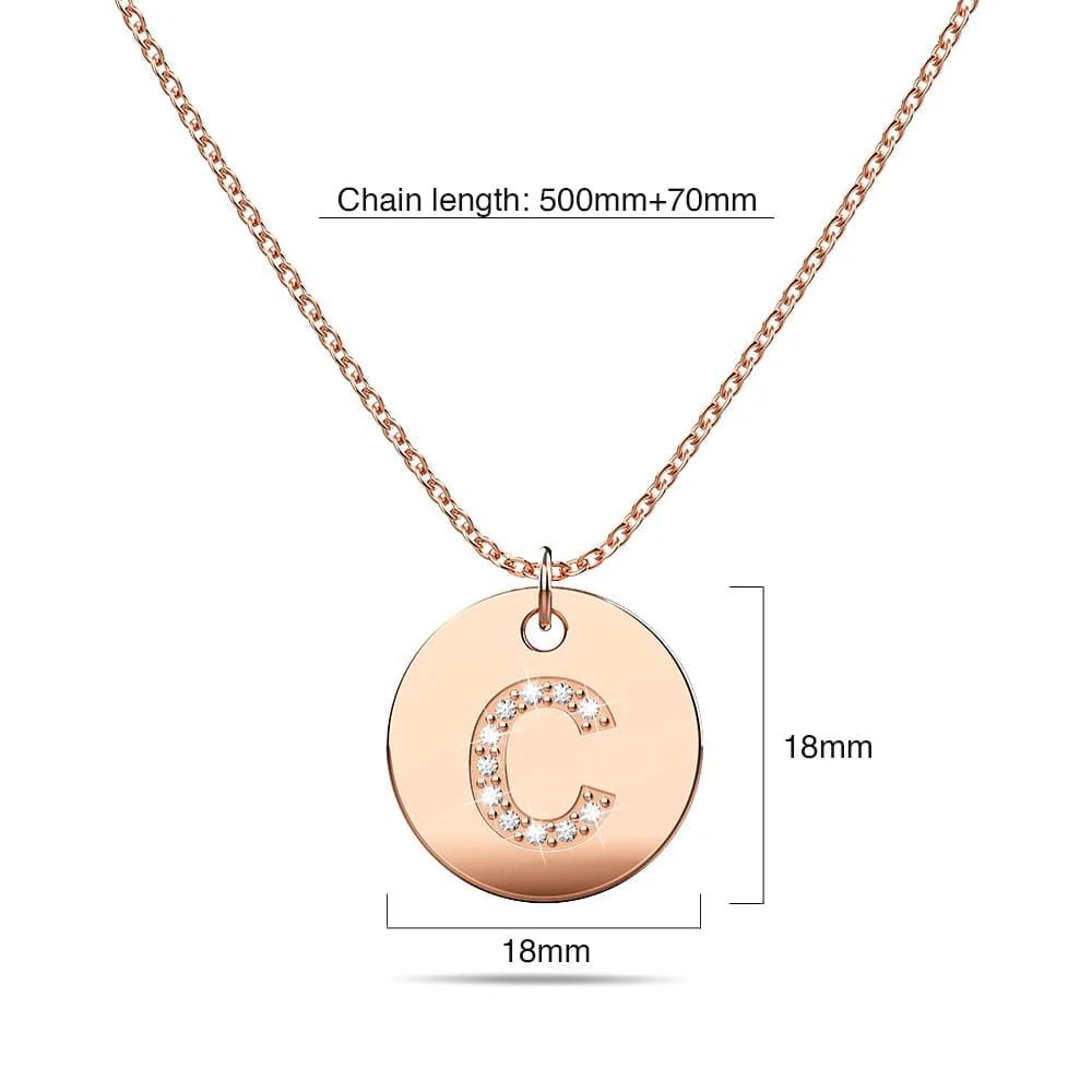 Bullion Gold Initials Fabulous Alphabet Letter Necklace Rose Gold Layered Steel Jewellery