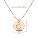 Bullion Gold Initials Fabulous Alphabet Letter Necklace Rose Gold Layered Steel Jewellery