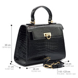 SAC CANNES CROCO NOIR